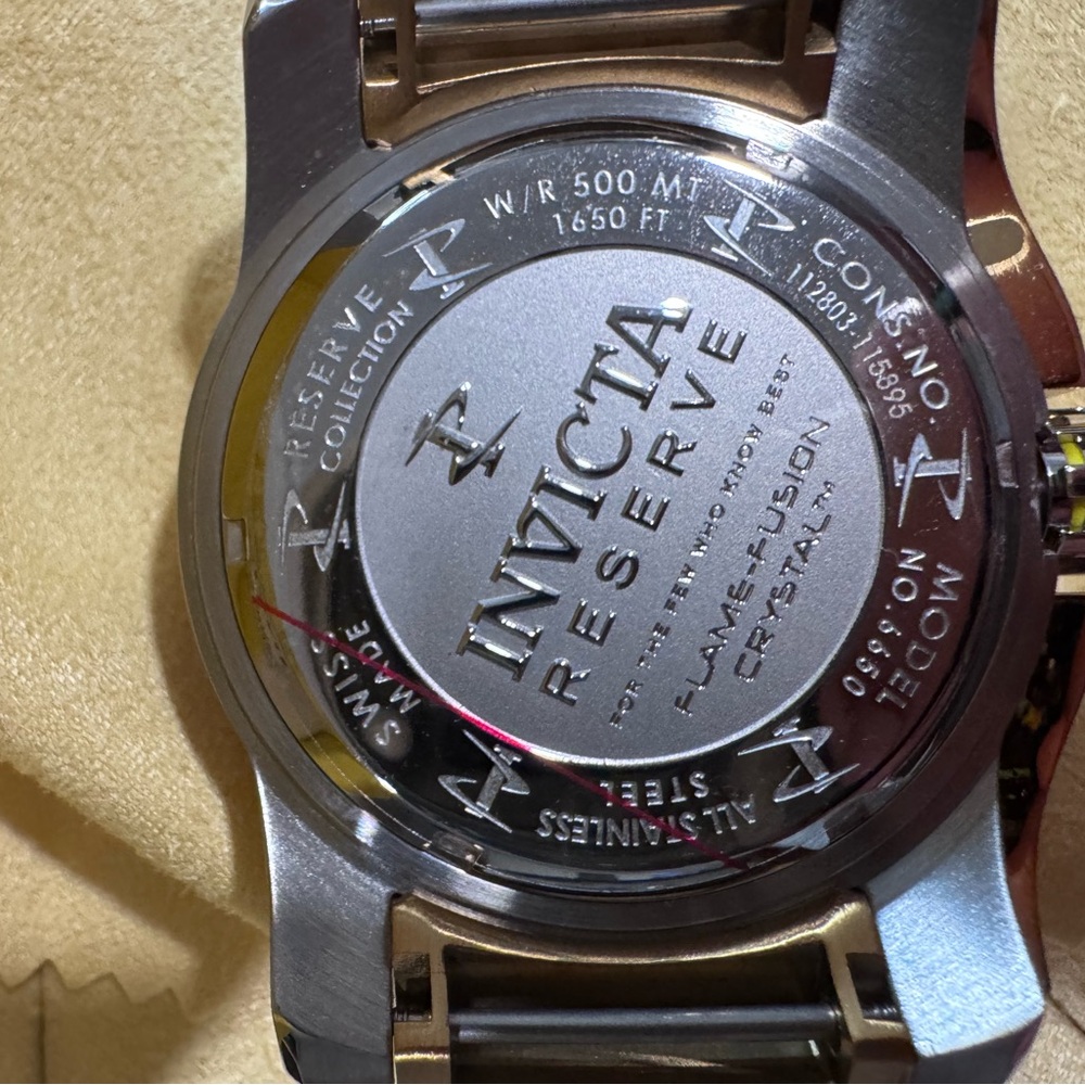 Invicta 6650 Reserve GMT Watch Head Only — New, Needs Battery - Picture 2 of 2
